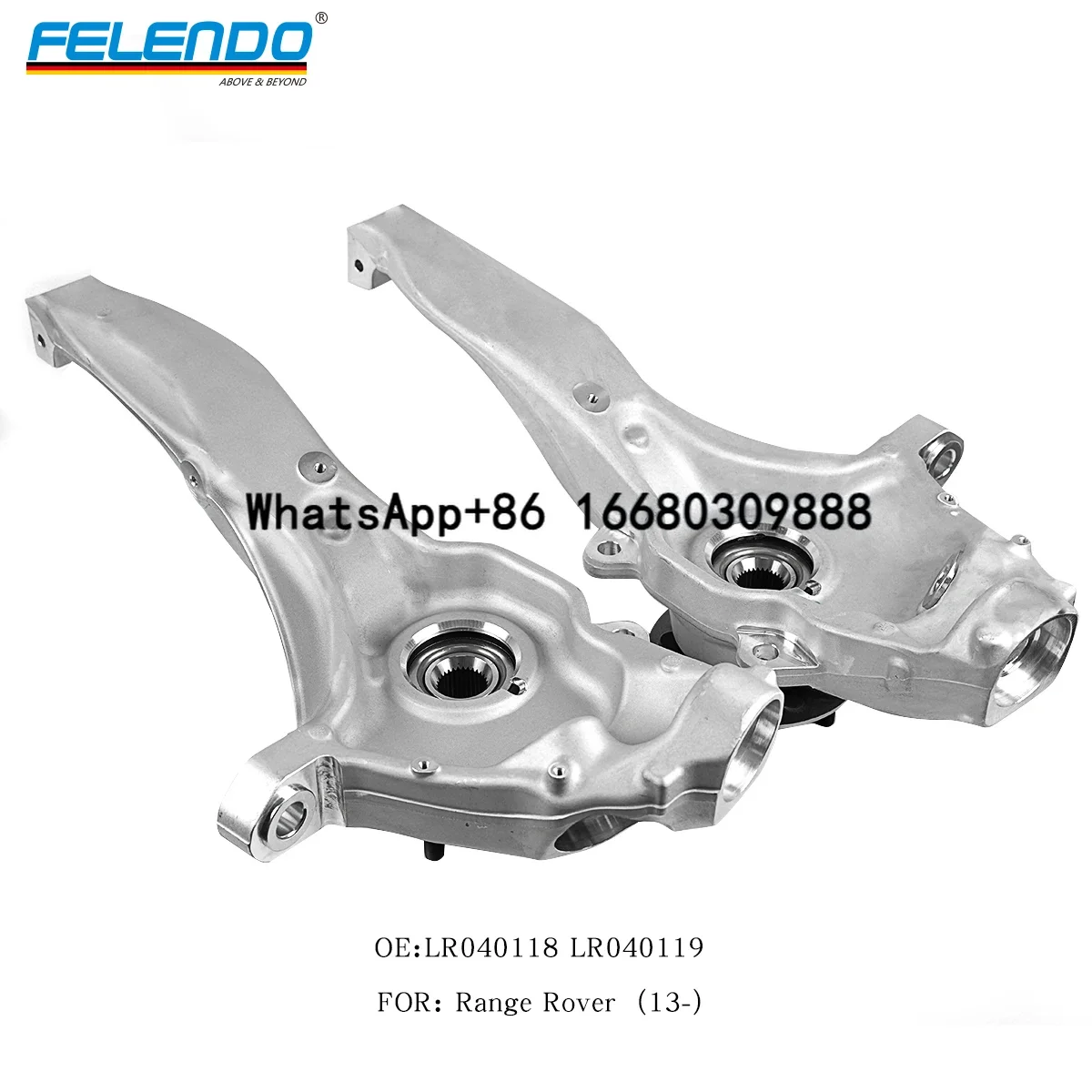 Felendo Front  right and left Spindle Steering Knuckle Hub Wheel Bearing for Range Rover 2013 OEM LR040119 LR078150 LR078376