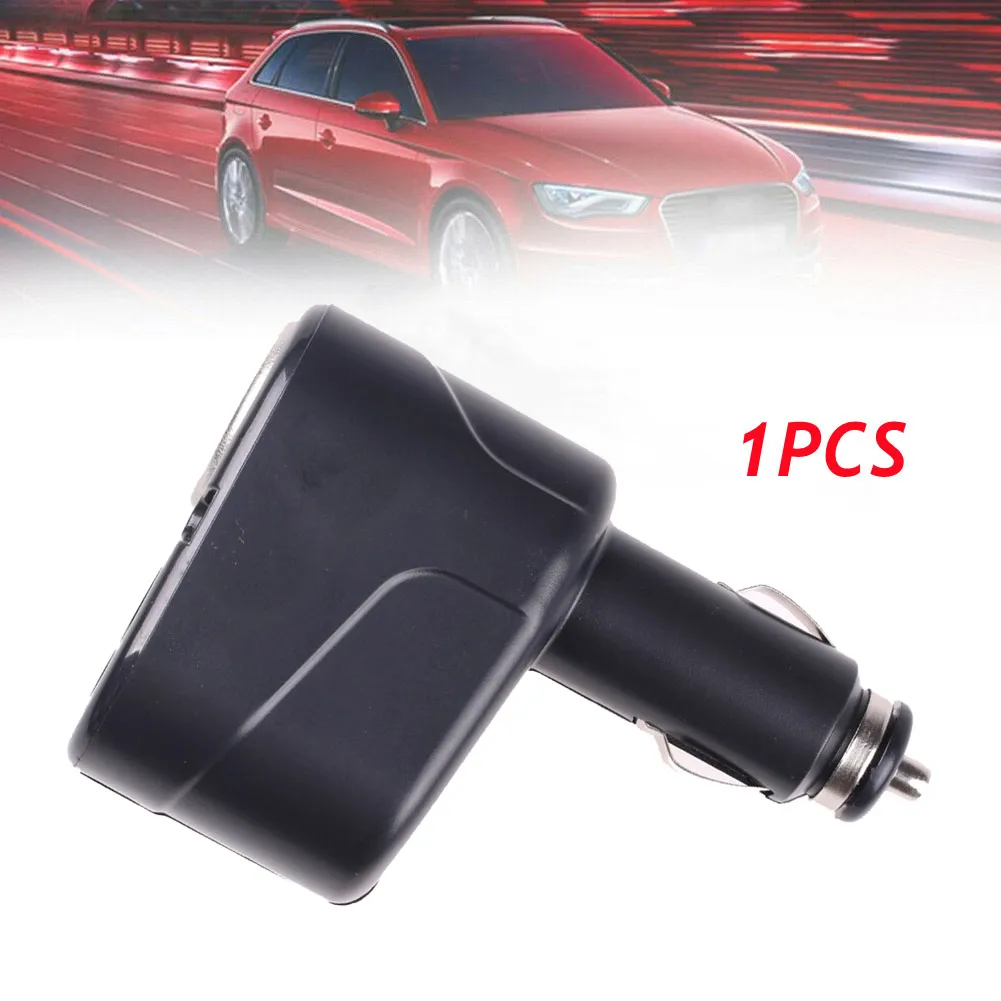 Plastic Material Black 1 To 2 9.5x6x5cm Adapter Auto 12-24V Splitter Accessories High Quality Plastic Material