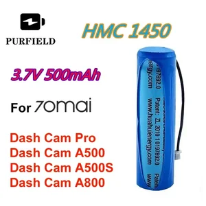 PURFEOLD 3,7 V 500MAH HMC1450 ION-LICTION BATTUR FÜR 70MAI Smart Dash Cam Pro, Midrive D02 3-Draht-Stecker Batterie 14*50 mm 8 Hauptverkäufe IBASSO DC05 - №2