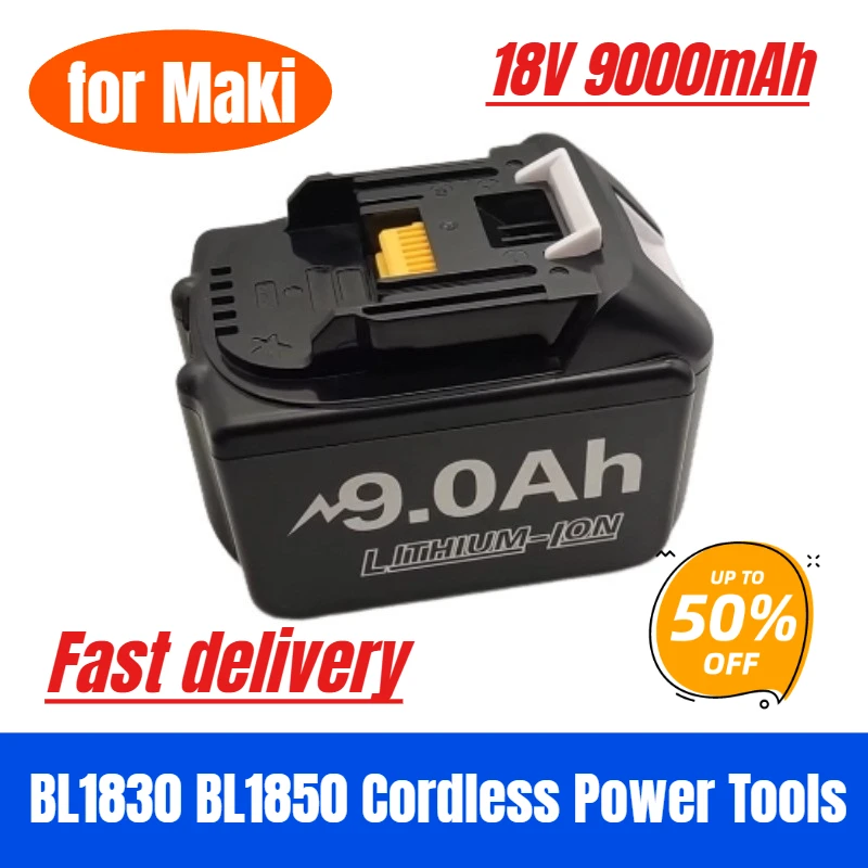 

18V 9000mAh Lithium Battery for Maki BL1830 BL1850 Cordless Power Tools