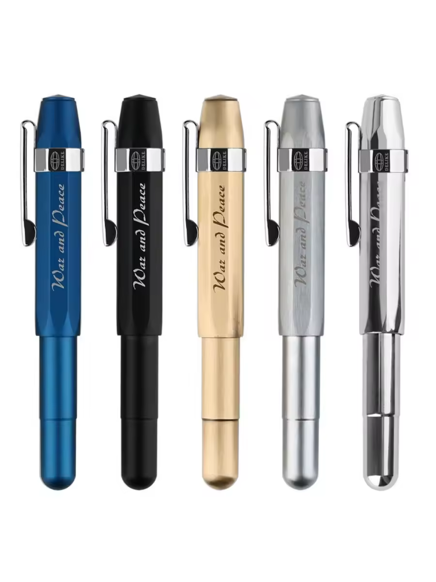 Majohn Alpha tout cuivre Vintage voyage stylo plume à encre courte EF/F/plume pliée en alliage d'aluminium bureau école papeterie stylo de poche