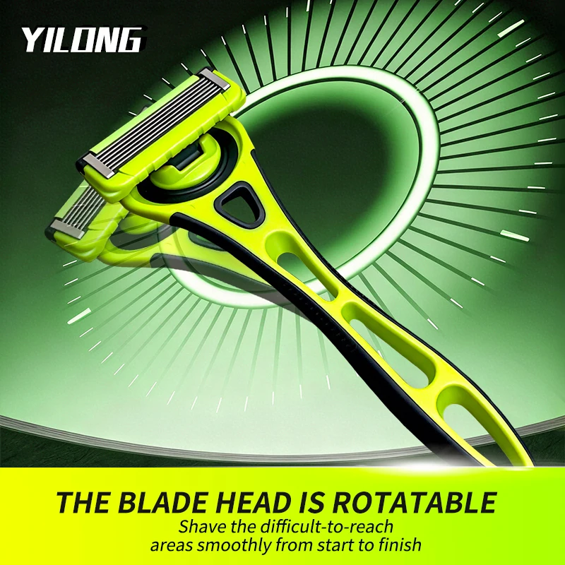 6-Layer Stainless Steel Flexible Blades That Conform to the Contours of the Face, Providing a Clean Shave and Reducing the Irritation Caused by Repeated Shaving.