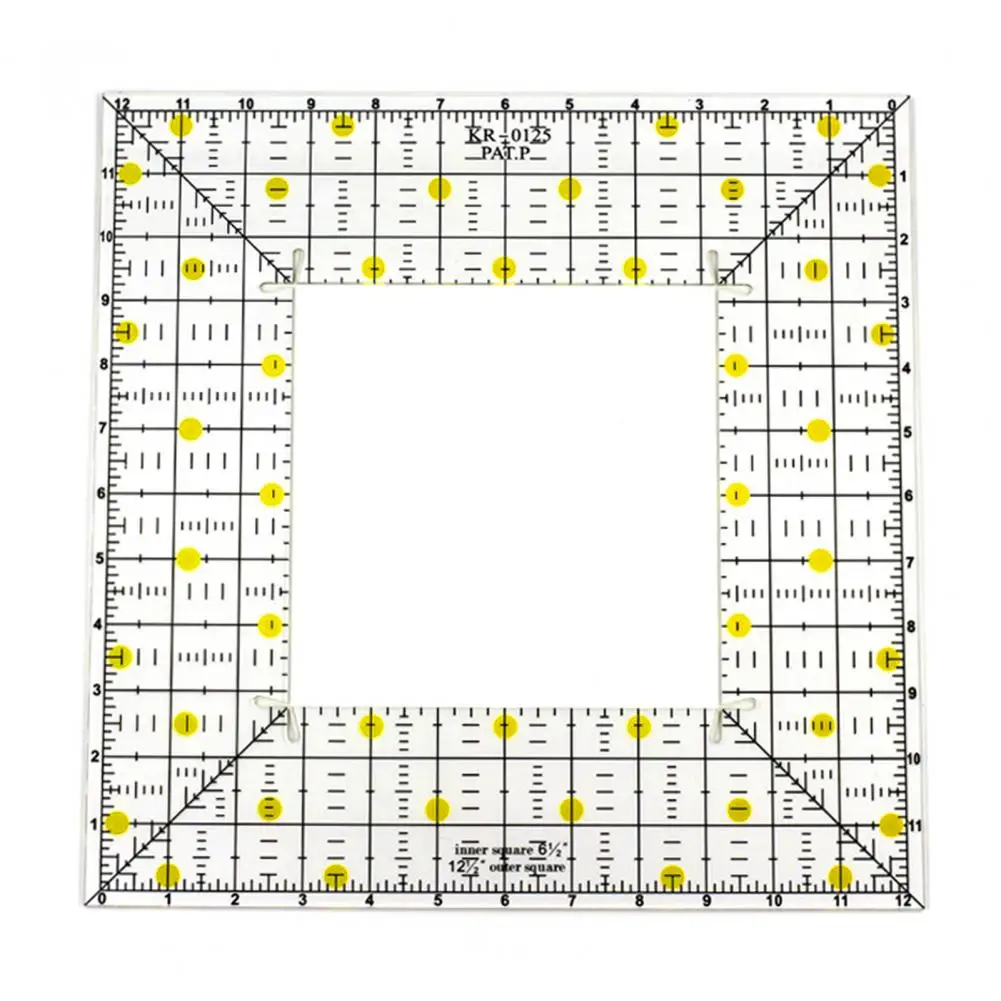 Patchworkowa linijka o wysokiej dokładności dokładna skala przezroczysta linia wielokrotnego użytku lekka kwadratowa pusta akrylowa linijka do szycia