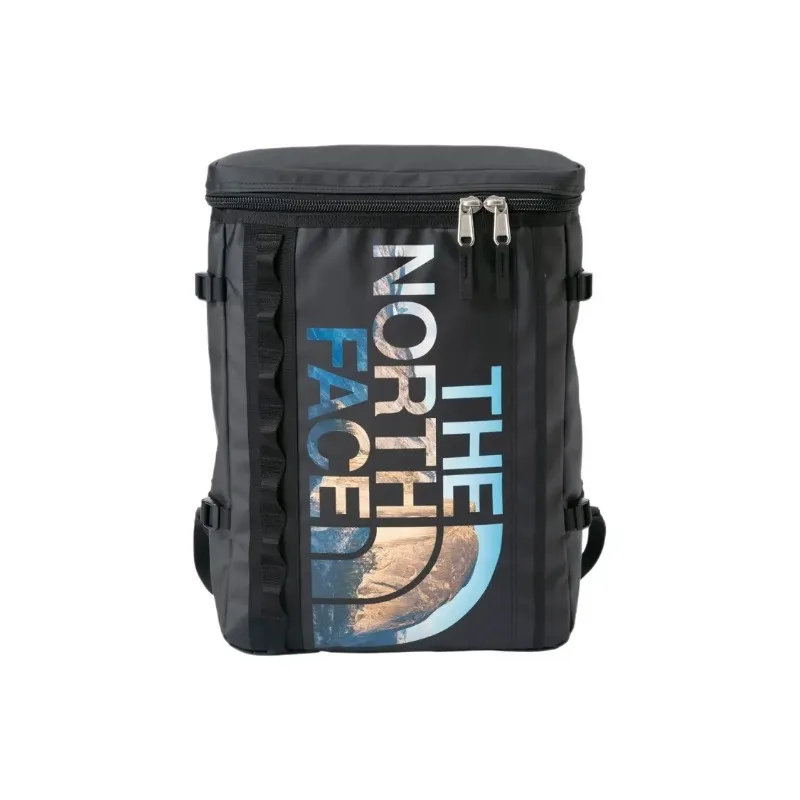 THE NORTH FACE 30L Classic Light Blue Printed Backpack Backpack Outdoor Bag Black Men's and Women's Same Couple NM82250-YT