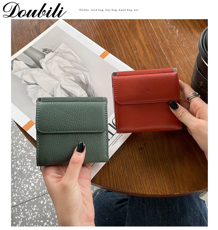 Doubili Genuine leather wallet women's handbag large capacity coin purse fashionable card bag