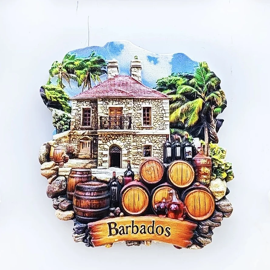 Barbados 3D Refrigerator Magnet Travel Souvenir Magnet Handmade Refrigerator Magnet Decorative Magnet