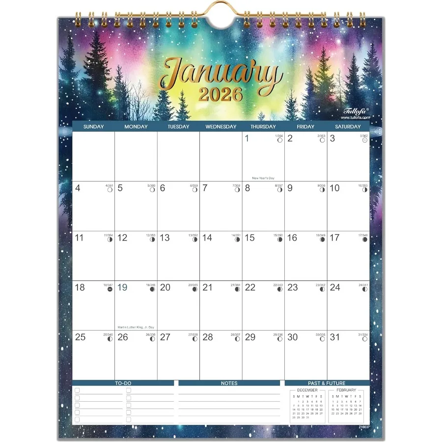

Календарь на 2026 Настенный календарь на 2026 января 2026 декабря 2026 Настенный календарь 8,5 x 11 дюймов Настенный календарь на 2026 с двумя переплетами + крючок для подвешивания + большие размеры
