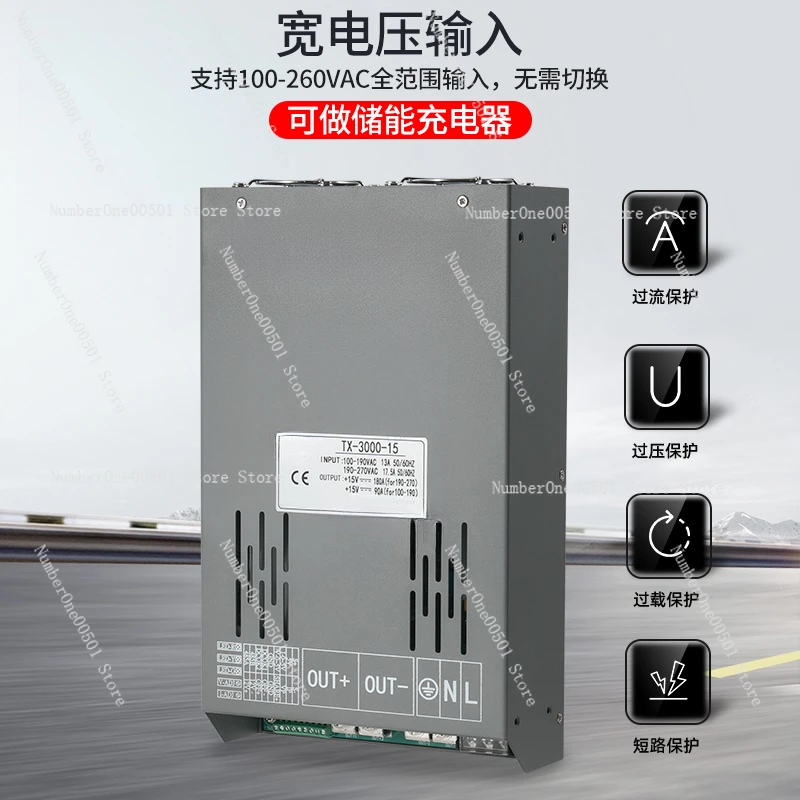 RS485 Communication Switching Power Supply 3000W 12v24V36V48V220V 180A with PFC