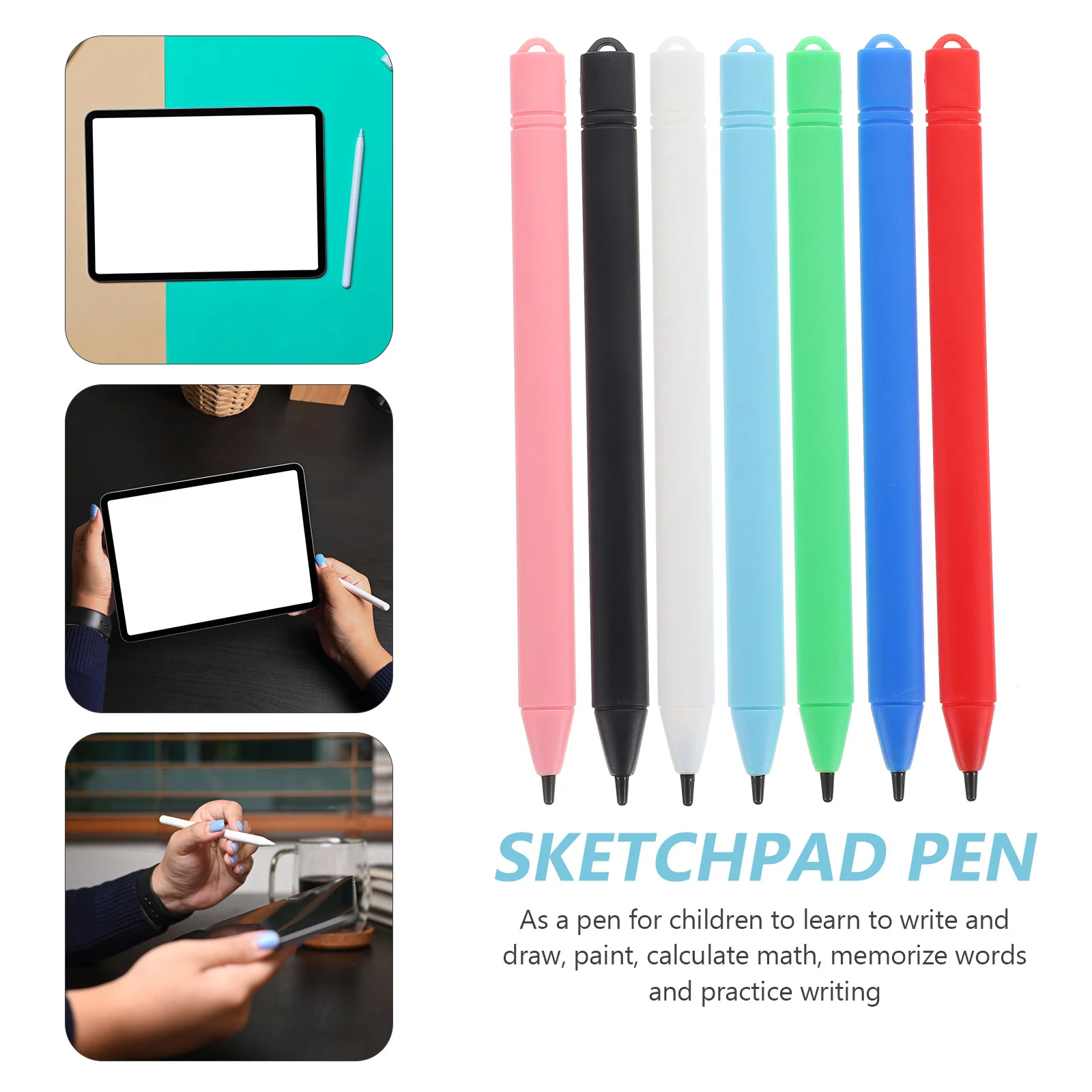 7 Pcs Touchscreen LCD Stylus Black Pen Electronic Products Portable Painting Supplies Tableta Pens