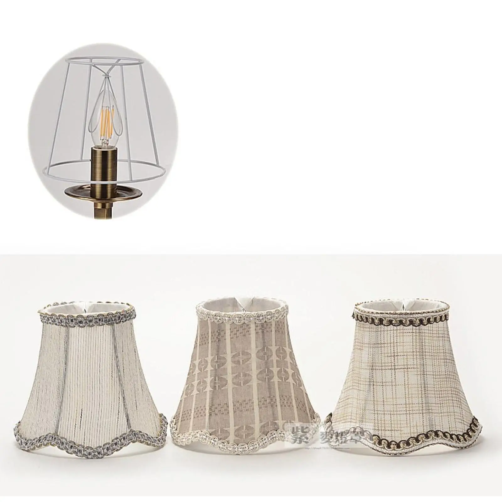 Fabric Chandelier Lampshade Replacement Clip on Accessory Decorative Droplight Cover