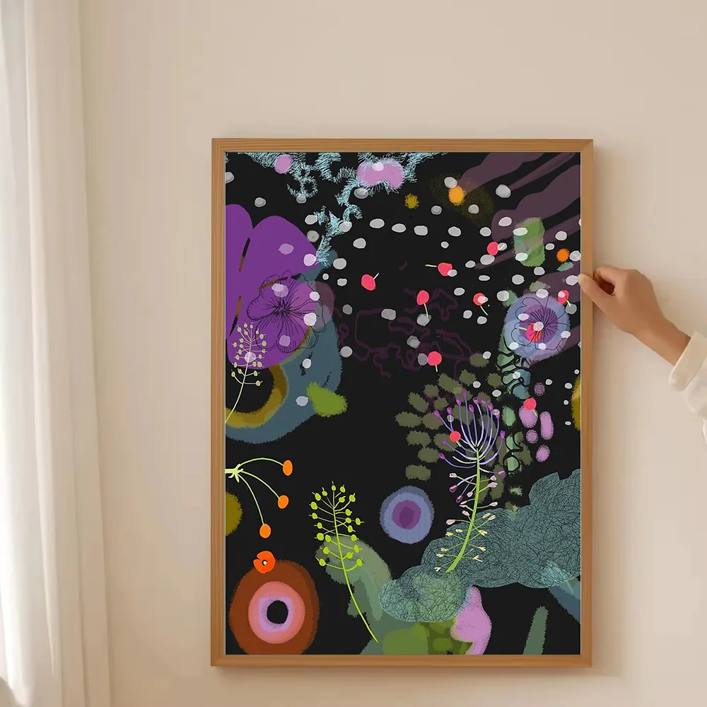 غير المؤطرة النباتية جدار الفن يطبع طبيعة قماش الأزهار ديكور الحديثة لهجات المنزل الأخضر التوضيح غرفة المعيشة الفن Botanica #3