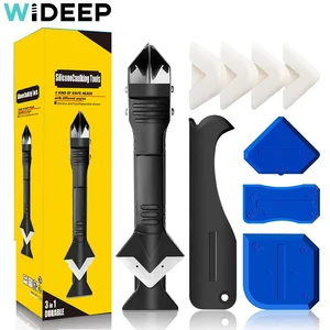 9PCSコーキングノズルアプリケーターシリコンスクレーパーシーラントコーキングスムースリムーバーツールキットフロアコーキングフィニッシャーグラウトアクセサリー 8ベストセールスシリコーン除去ツール-6