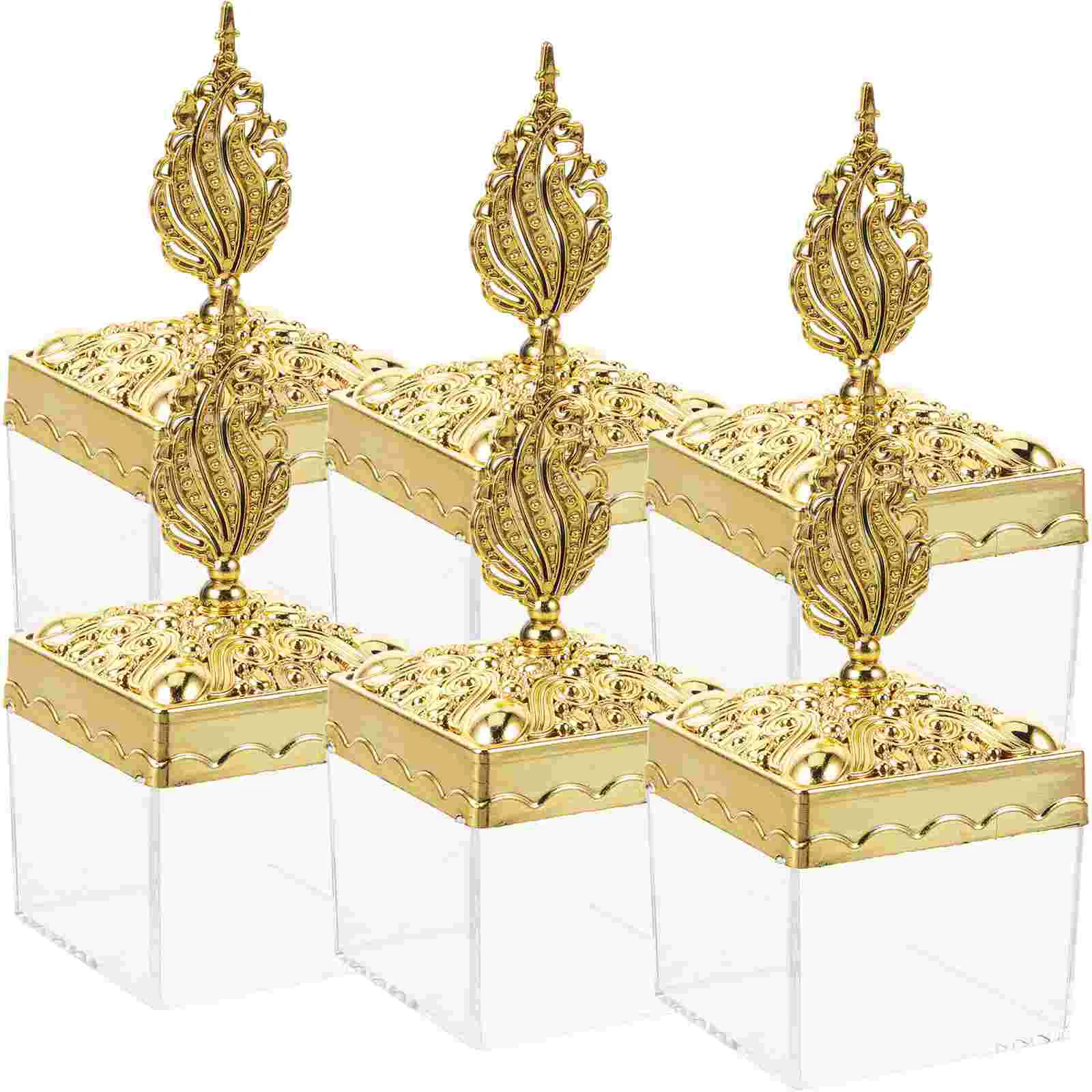 

12 Pcs Decorative Candy Boxes Elegant Transparent Design Premium Material Wedding Party Favor Valentine Day