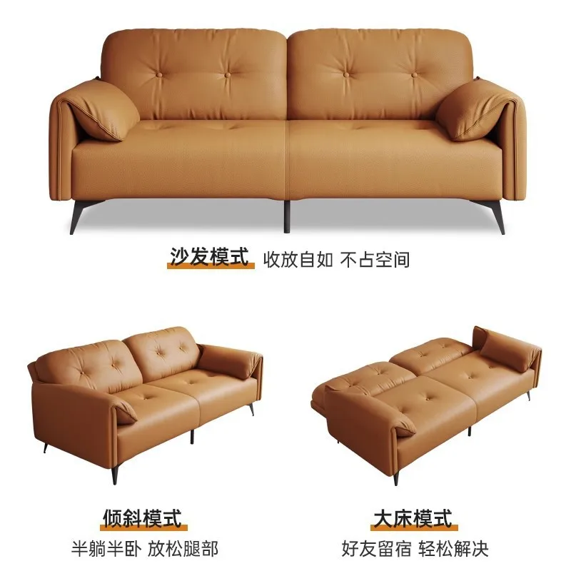 Sofa small apartment living room clothing store double foldable sofa bed dual-purpose homestay rental room