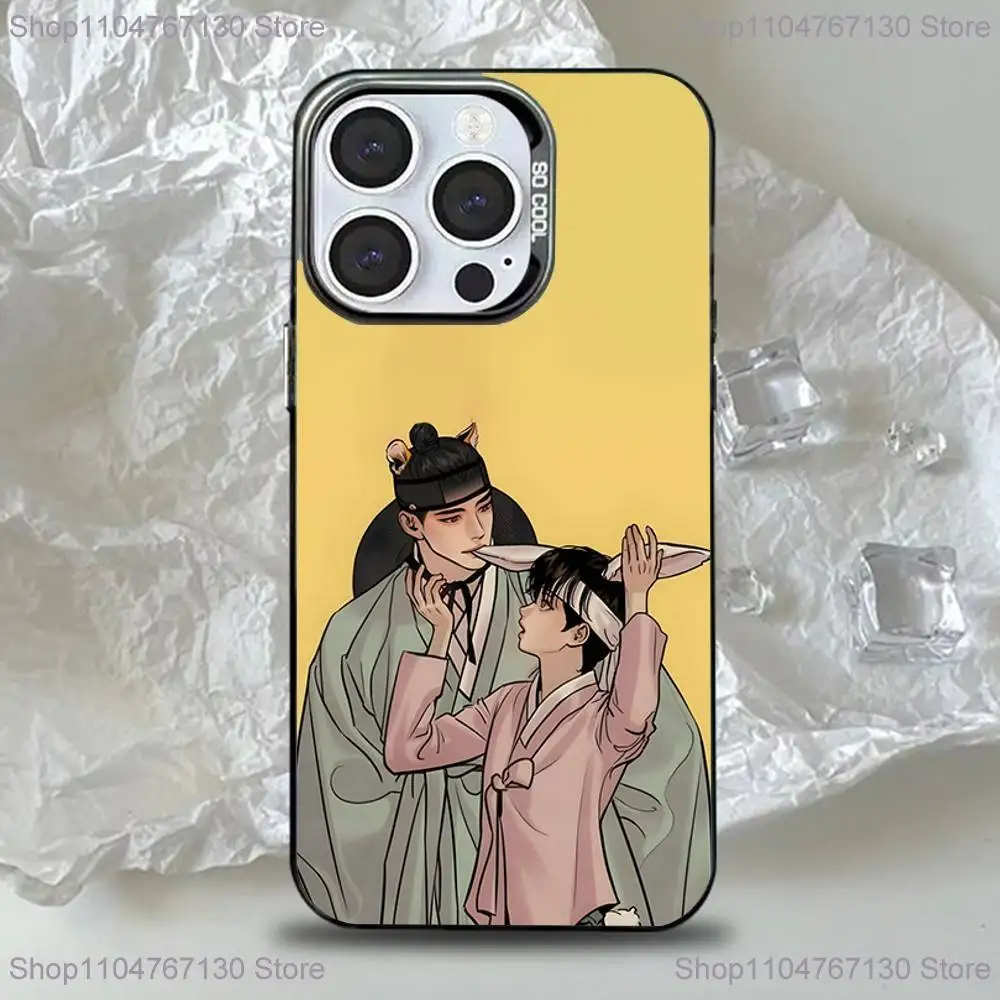 حافظة هاتف رسام N-Night-S لهاتف iPhone 17,16,15,14,13,12,11,Pro,Max,Plus,Mini,XS,SE مصد صلب أسود غير لامع مضاد للسقوط