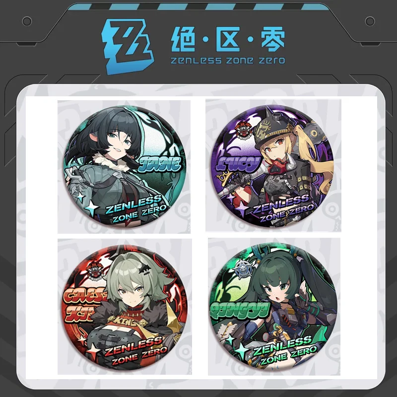 Game Anime Zenless Zone Zero Characters Nekomiya Mana Soukaku Von Lycaon Corin Wickes Cosplay Badge Clothing Backpack Pin Brooch