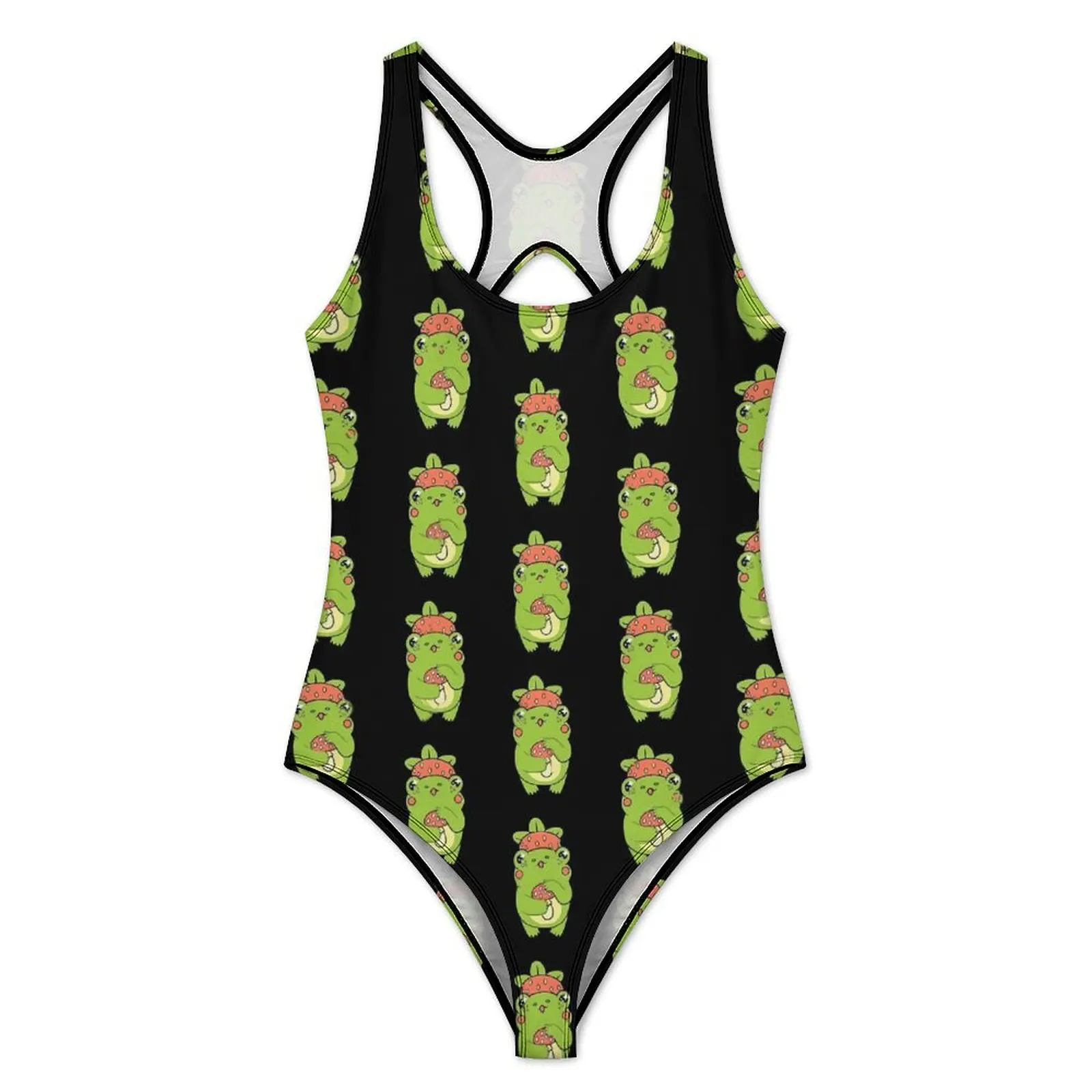Kawaii Frog Swimsuit Animal Strawberry Swimwear One Piece Surfing Swimsuits Backless Bathing Suits Women Push Up Sexy Beach Wear