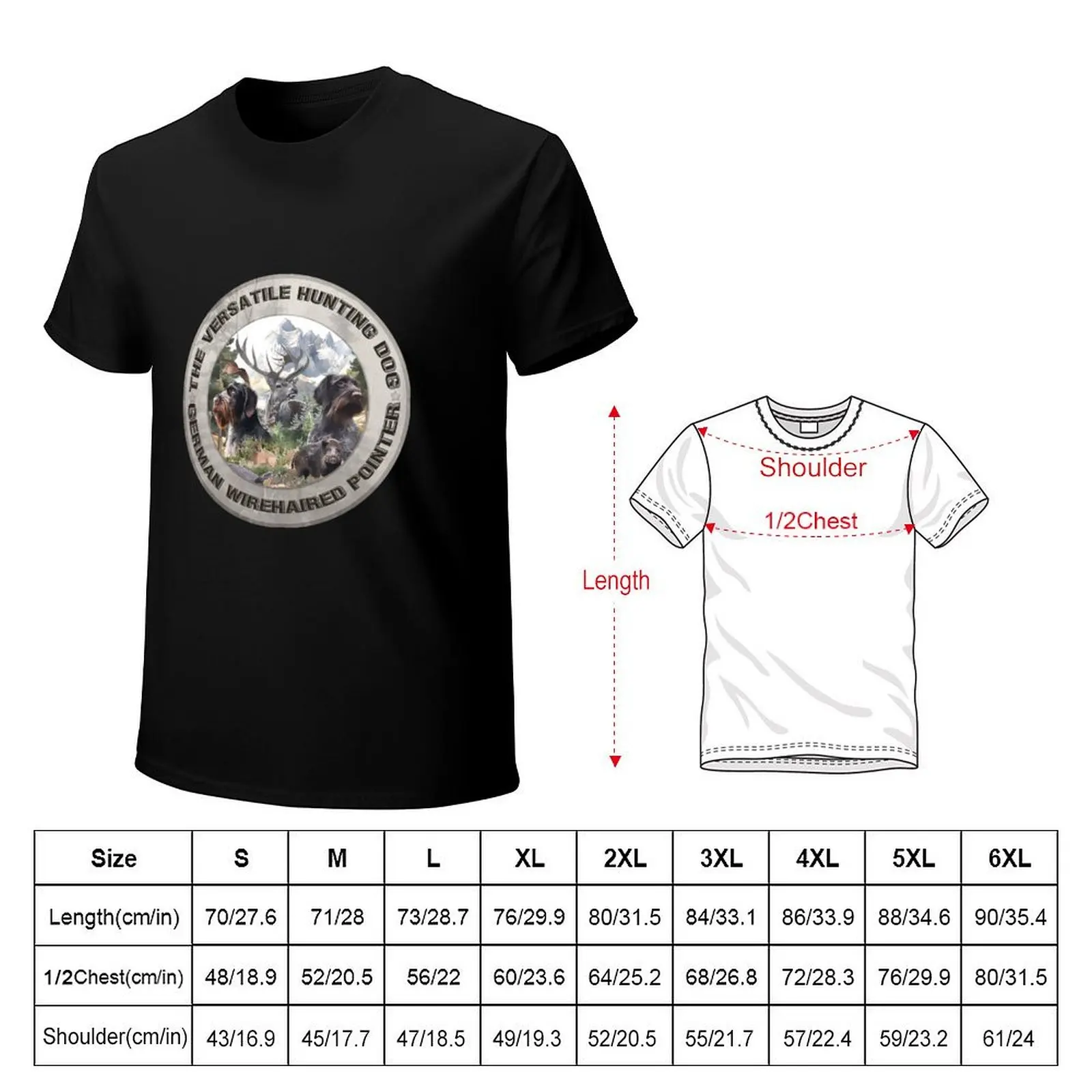 German Wirehaired pointer is a good all-around gun dog T-Shirt Comfortable Workout Short Sleeve Shirt