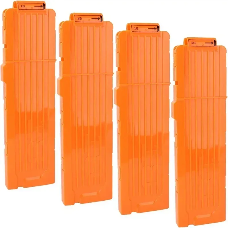 

1/4pcs Soft Bullet Clips 18-Darts Quick Reload Clips Magazine Clips for Toy Dart Gun(Orange)