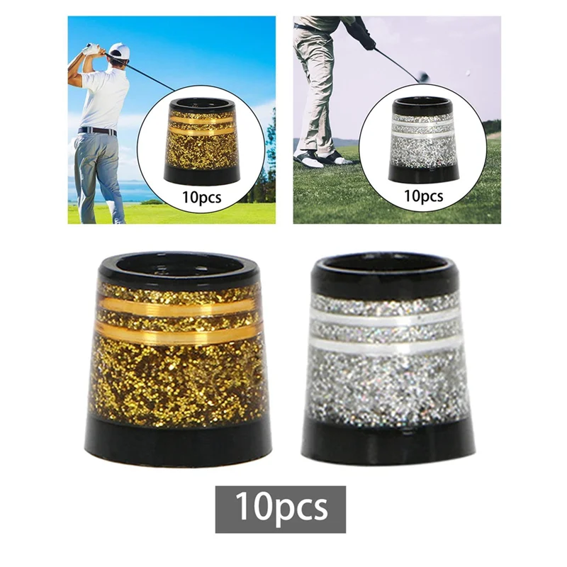 10Pcs Golf Ferrules Tip Size 0.370 Golf Sleeve Ferrule for Golf Irons High Quality Club Shafts Accessories Gold