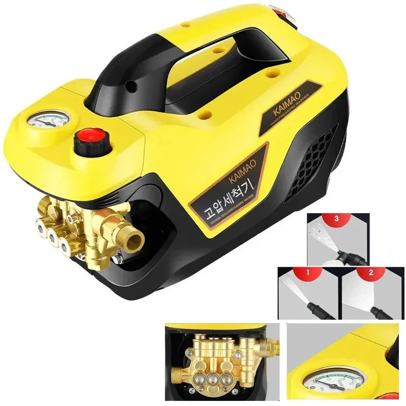 High Pressure Washer Portable Cleaner Adjustable Water Pressure Home Automatic Water Gun High-Handed Car Wash Tools 150Bar-220V