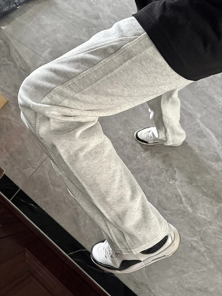 الشارع الشهير أزياء رجالي سستة Sweatpants ربيع الخريف عارضة بلون مستقيم السراويل الرجال أنيق الرباط السراويل