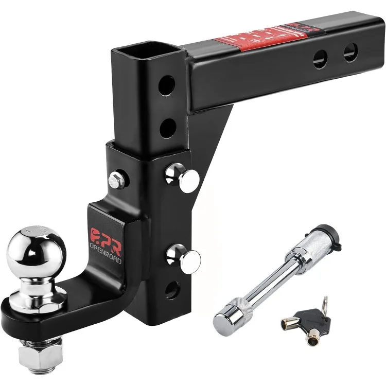 ปรับ Trailer Hitch Ball Mount เหมาะกับ 2 นิ้ว, 2 "TOW Balls 7500lbs, 9-1/2" DROP/ 8-1/4" RISE DROP Hitch, TOW Hitch