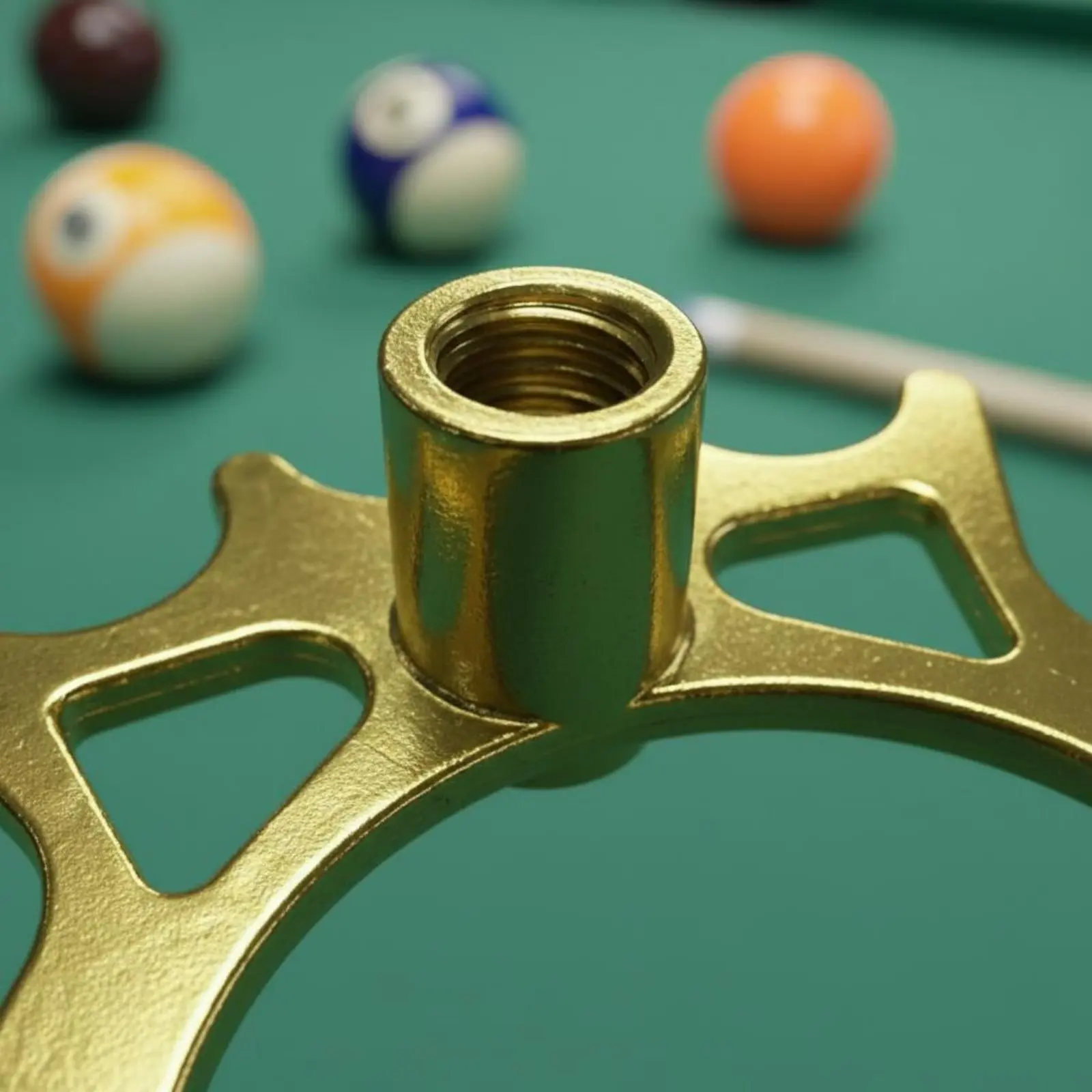 High Prong Billiard Bridge Screw-On Design Metal Web Rest Head Pool Cue Bridge Head for Game Room