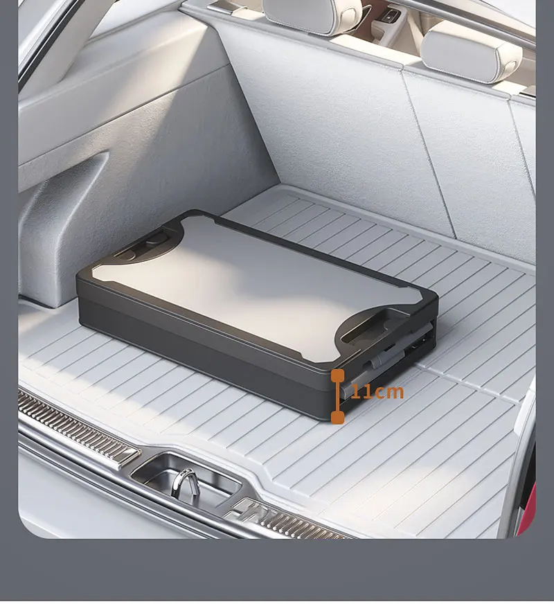 Faltbare Aufbewahrungsbox für Autos, Gepäckfach, tragbar für den Außenbereich, große Kapazität, geeignet für Angeln und Camping, Autozubehör – Detail 9