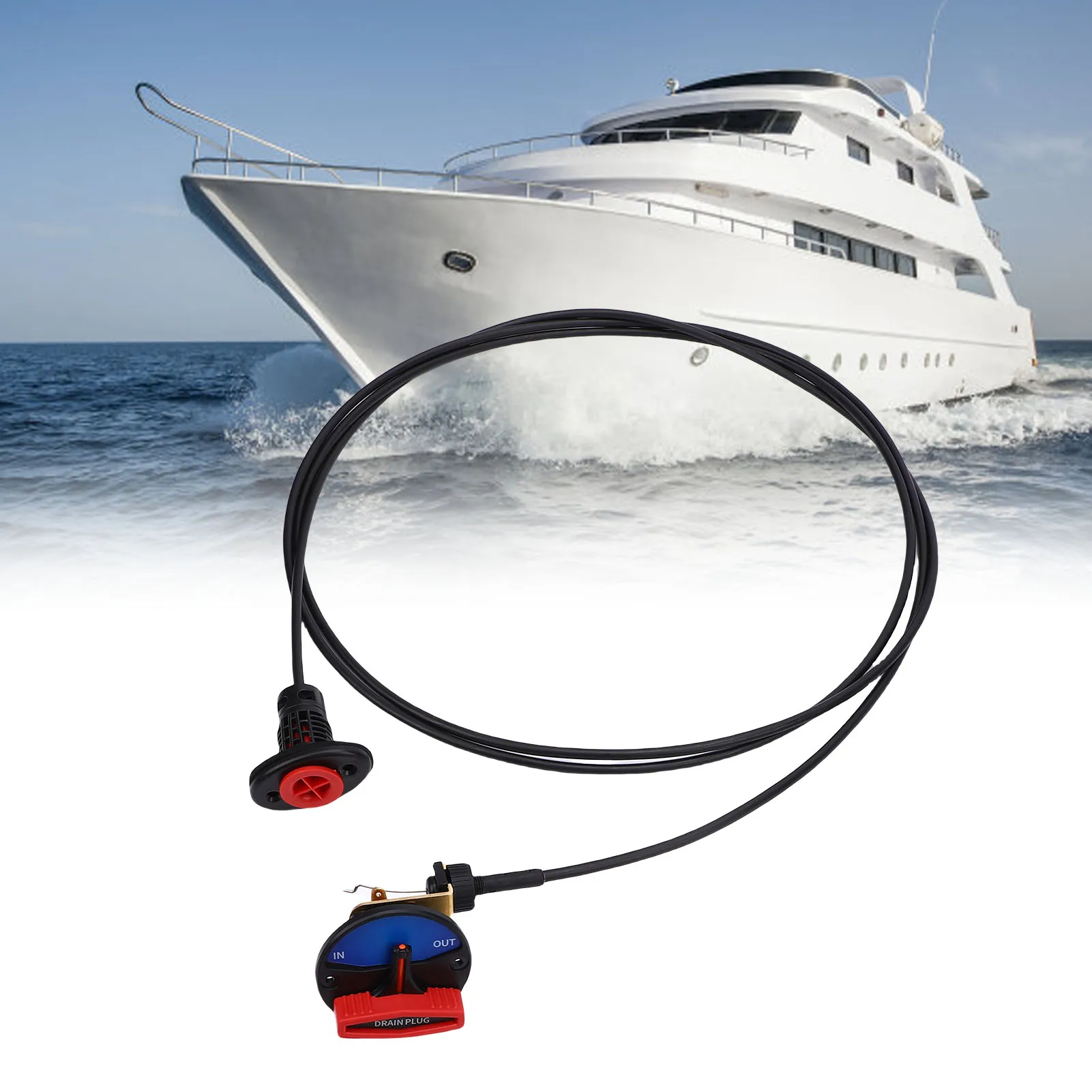 

Remote Drain Plug for Boats 9.8FT Rubber Leakproof Drain Plug Sealing System for Replacement Remote Drain Plug Replacement