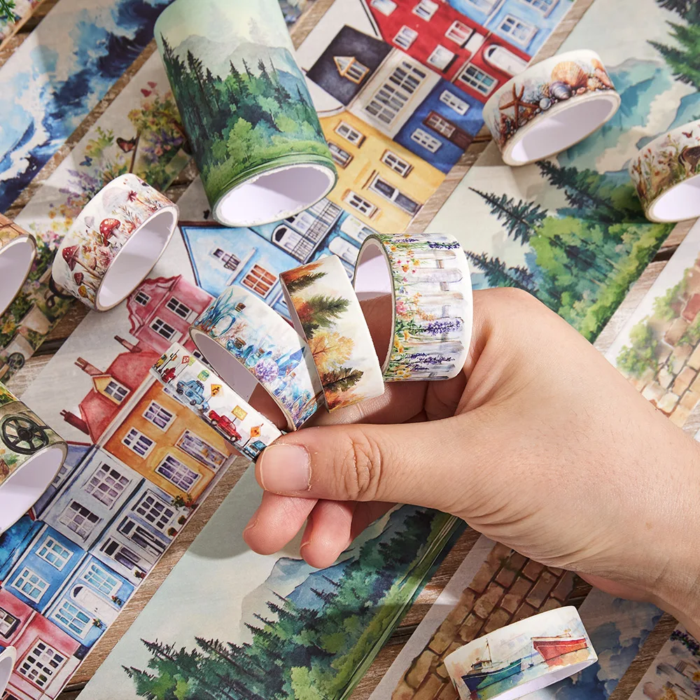 20 لفات خمر رحلة رائعة اشي أشرطة مجموعة الزخرفية Scrapbppking ملصق شريطٌ لاصق DIY بها بنفسك الحرفية مخطط دفتر