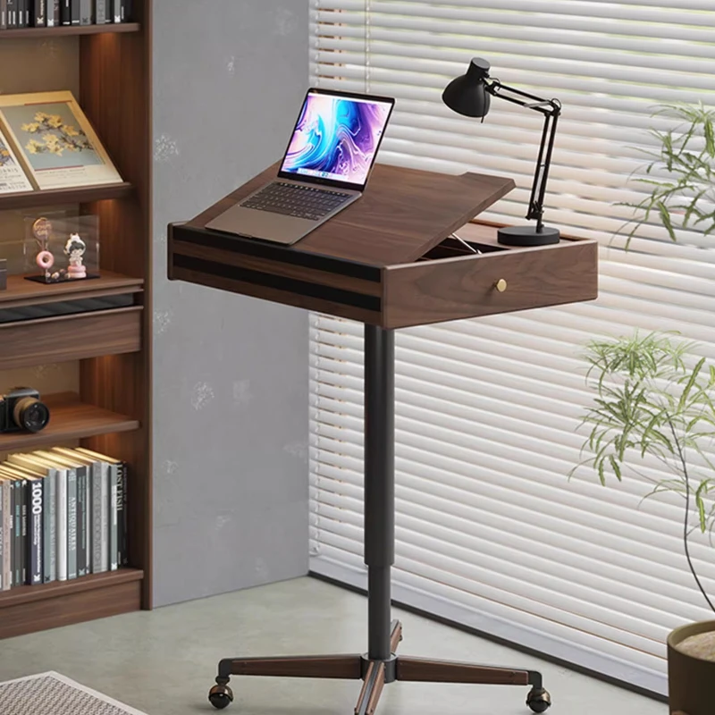 Solid wood lifting table, portable office folding desk