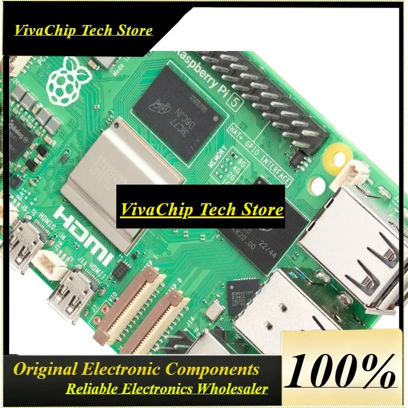 VoFSRaspberry Pi5 8GB 4GB Dev Board Mini PC High Performance 64-bit Quad-core Arm Cortex-A76 BLE Bluetooth5.0 Embedded System