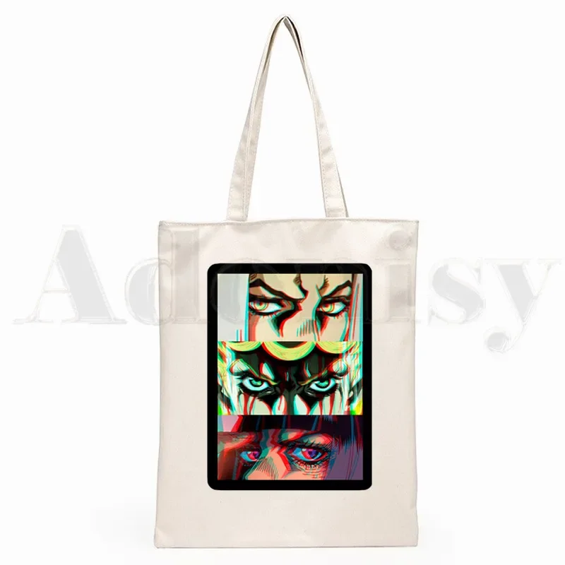 JOJO Japanese Anime Jojo Bizzare Adventure Hip Hop Graphic Cartoon Print Shopping Bags Girls Fashion Casual Pacakge Hand Bag