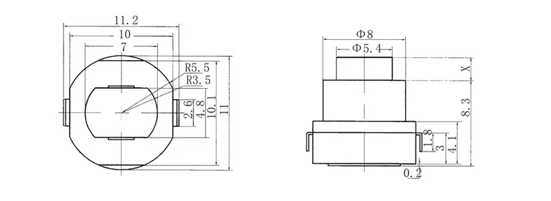 10 unids/lote 1010X pequeño interruptor de linterna Circular interruptor de botón de fuente de alimentación KAN10A botón de bloqueo automático