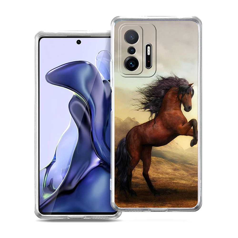 Horse Animal Soft Transparent Phone Case For Xiaomi Mi Poco X3 X4 NFC F3 M3 M4 12 11 Ultra 11T 11X Pro Lite 5G Shell Fundas Bag