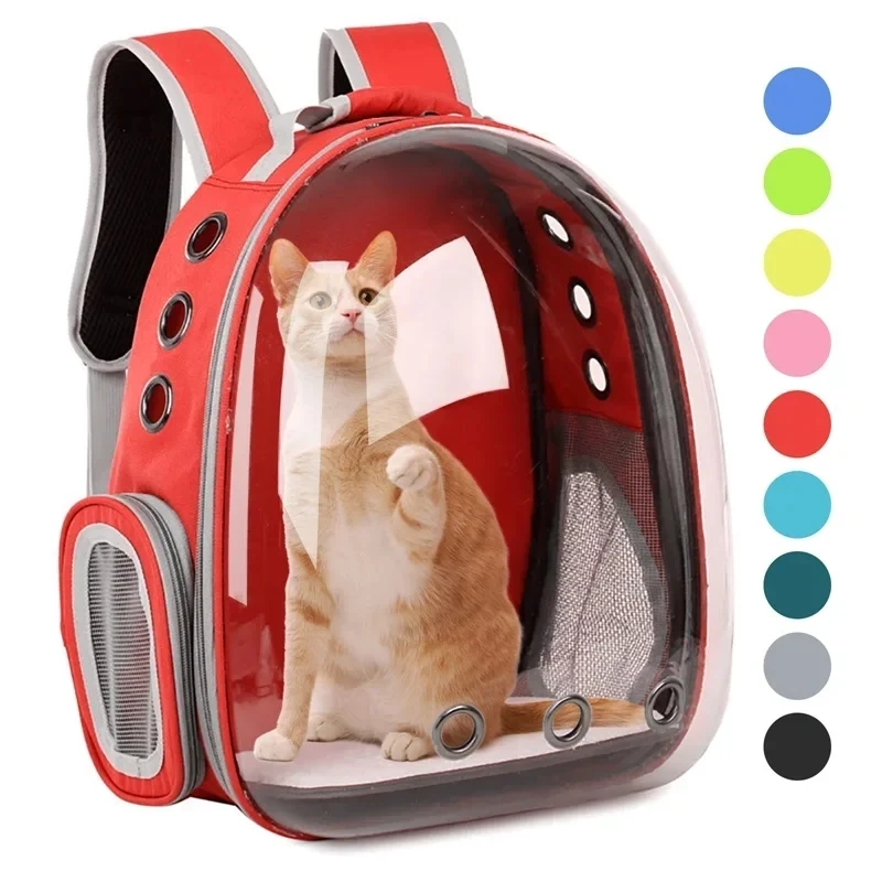 Transparent Cat Bag Pet Backpack Portable Space Module Cat Bag Sun Protection and Breathable Large Space Double Shoulder Pet Bag
