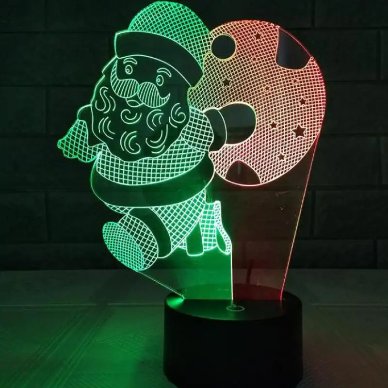 

Luminaria Led Novelty 3d Led Lamp Christmas Gift Lamp For Children Santa Claus Kids Room Light Novelty 3d Lamp