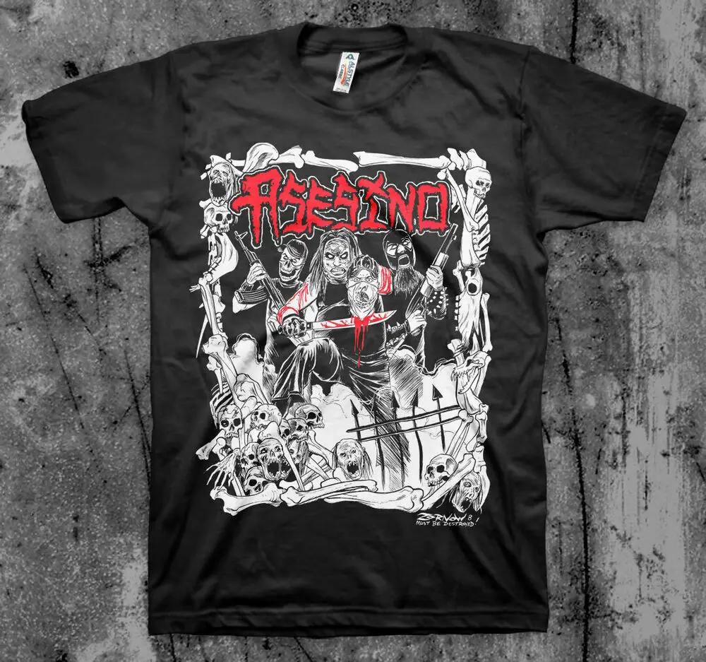 Asesino 'Graveyard' T Shirt  High Quality 100%Cotton Short Sleeve