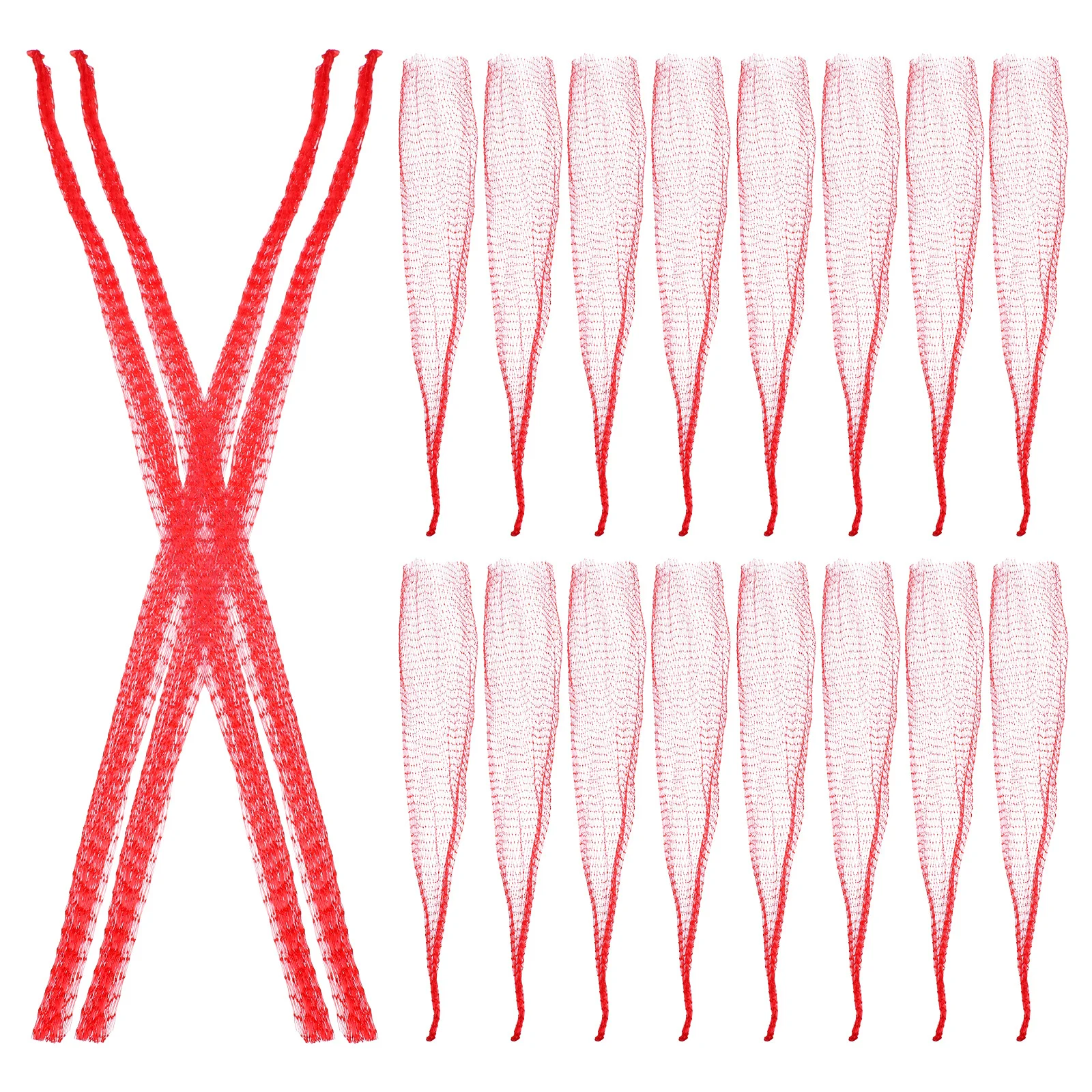 

50pcs Garlic Mesh Bags Reusable Fine Mesh Storage For Egg Onion Potato Vegetable Fruit Seafood Boil Multi-Use Produce