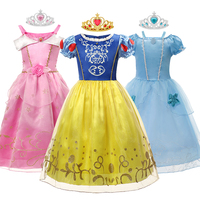 Girl Belle Princess Dress Kids Belle Aurora Snow White Cosplay Costume Carnival Halloween Costume