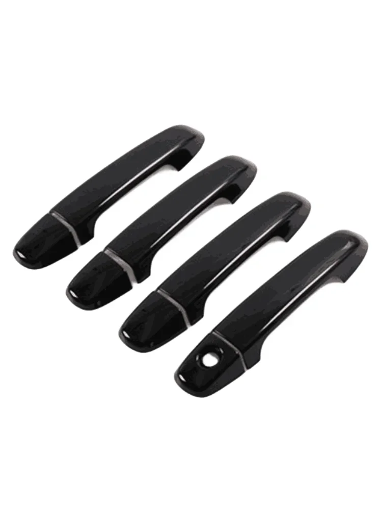 For Toyota Ractis Verso-S Space Verso 2011-2017 Glossy Black Fiber Car Side Door Handle Cover Trim Sticker Car Accessories