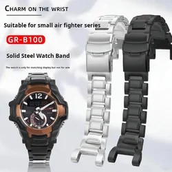 For Casio g-shock 5536 Black Knight gr-b100 metal watch strap GR B100 Modified Stainless steel watchband GR-B100-1A Men Bracelet