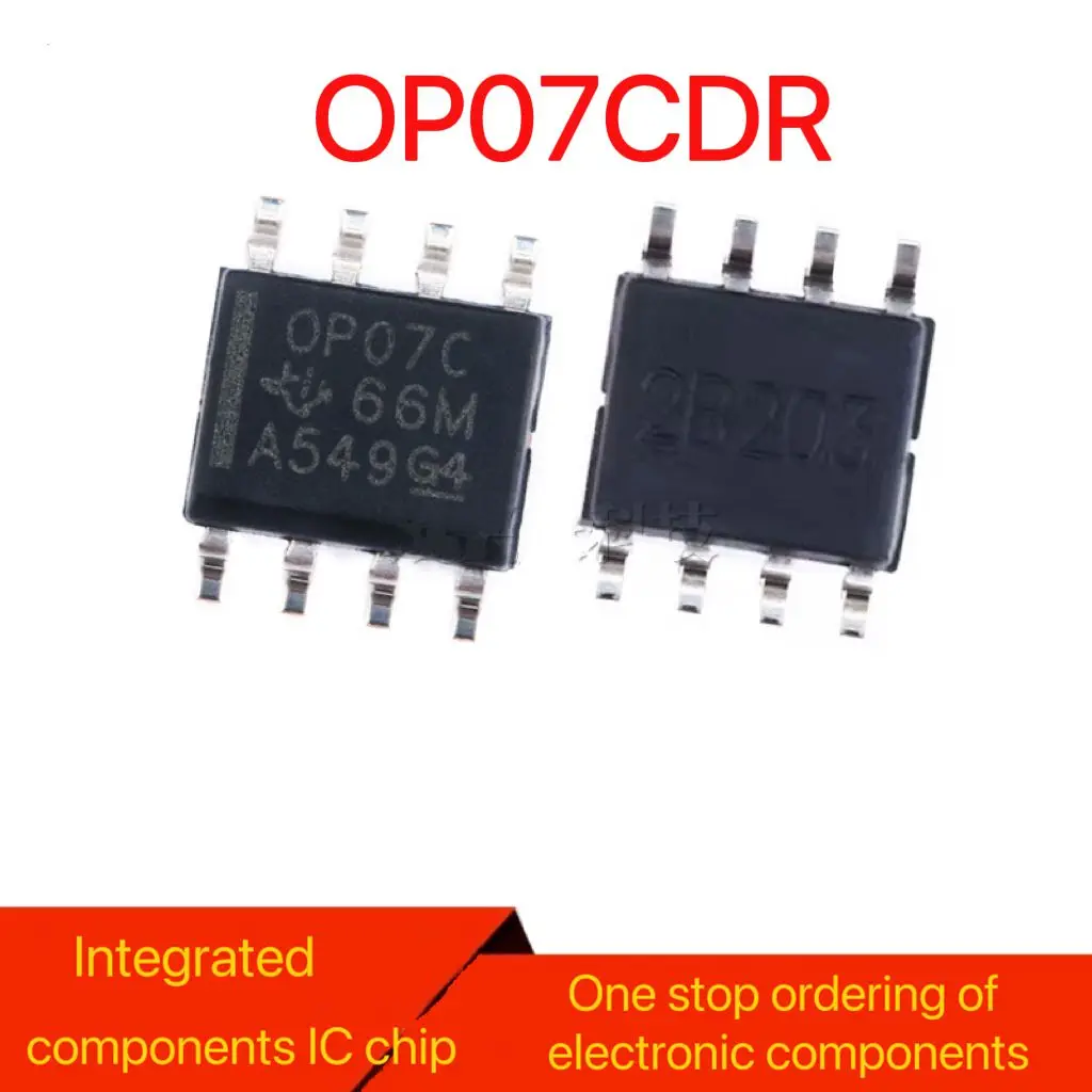 【10PCS】New original OP07 OP07C OP07CDR SOP8 operational amplifier low noise bipolar operational amplifier