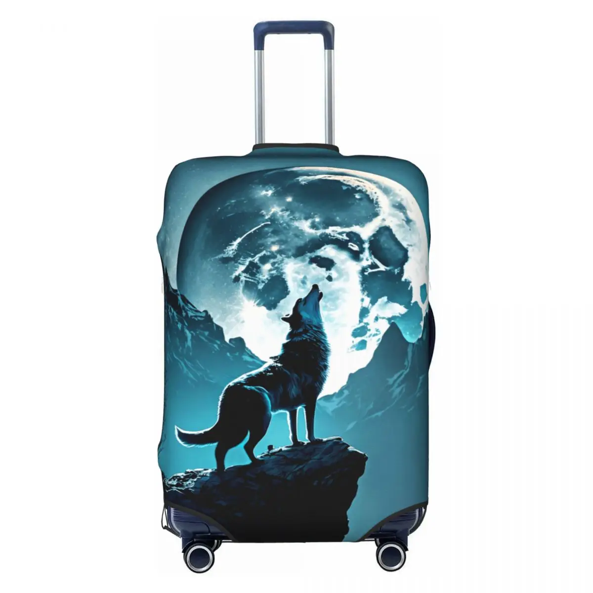 

Пользовательский чехол для багажа с изображением волка, забавные защитные чехлы для чемодана, костюм для 18-32 дюймов