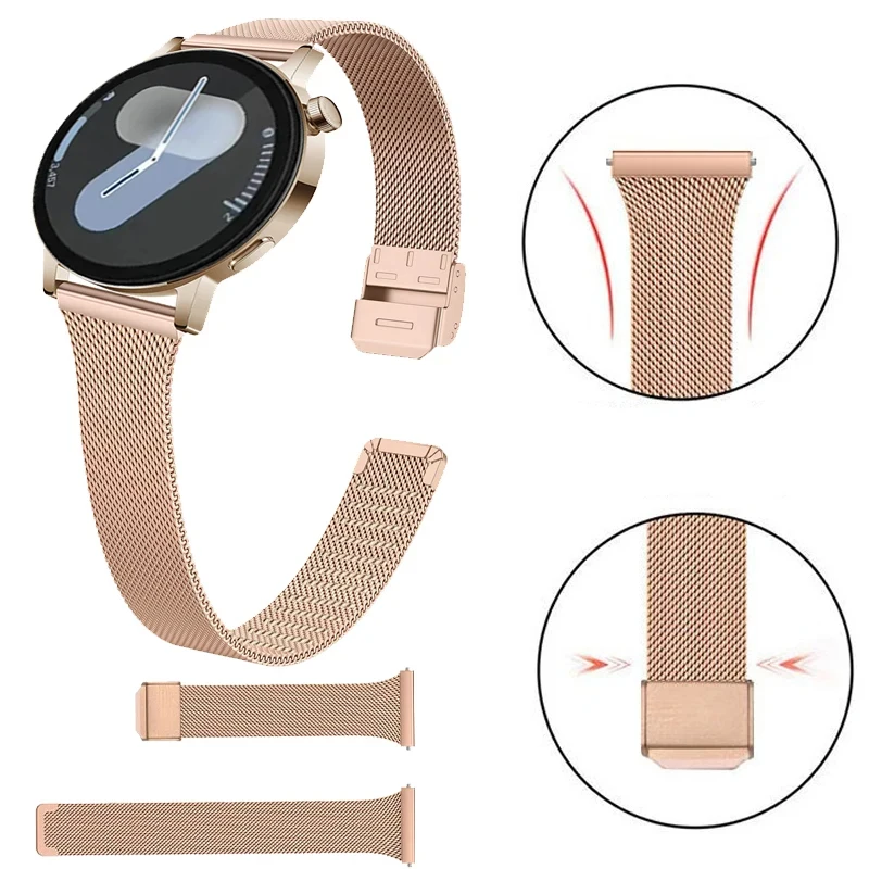 

Ремешок из нержавеющей стали для Samsung Galaxy Watch 4 5 6 7 40 44 мм, металлический браслет для Samsung Galaxy Watch 6 Classic 43 мм 47 мм, 20 мм 22 мм
