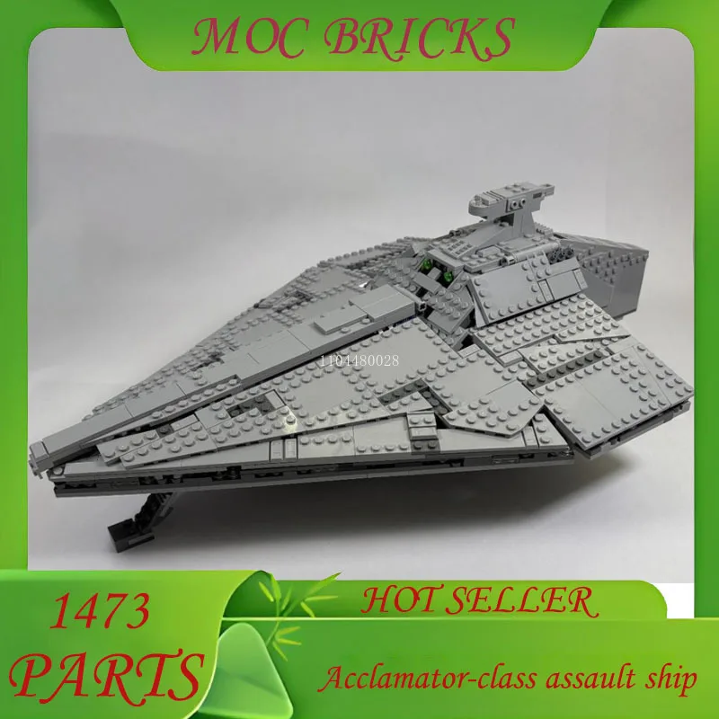 تخصيص 1473 أجزاء سفينة الفضاء سلسلة Acclamator-class Assault Ship MOC War نموذج لتقوم بها بنفسك تجميعها سفينة حربية اللبنات هدية