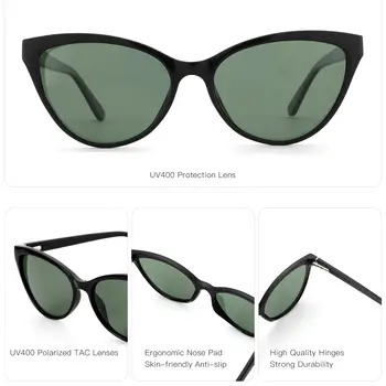 ZENOTTIC 2025 全新手工醋酸纖維貓眼近視太陽眼鏡,偏光太陽眼鏡,女士遮陽款 10 最佳銷售 屈光度眼鏡 - №7