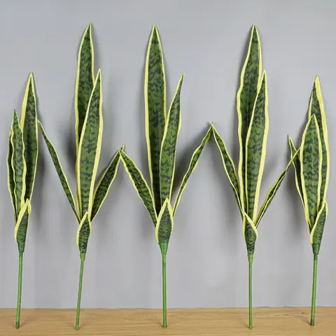 Simulated Hupilan Yellow Edge Agave Succulent Bonsai False Flower Simulated Leaf Gladiolus