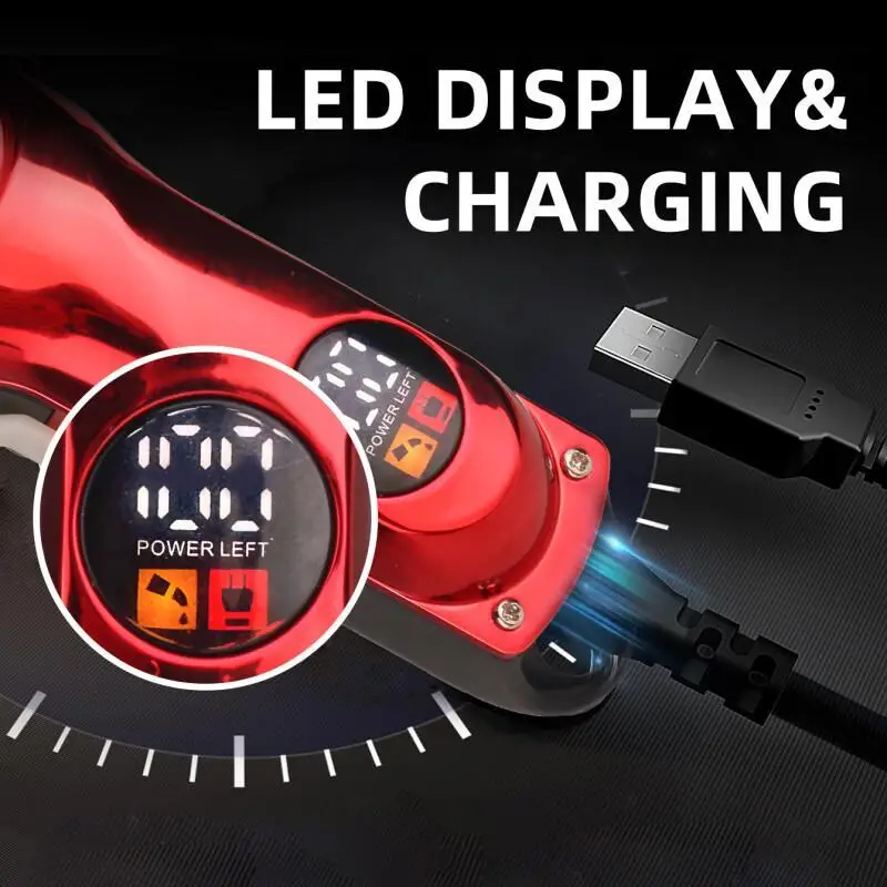 ماكينة قص الشعر الاحترافية الجديدة من KIKIDO للرجال، شاشة رقمية قابلة لإعادة الشحن، ماكينة تشذيب الشعر الكهربائية المحمولة لقص الشعر العائلي #5